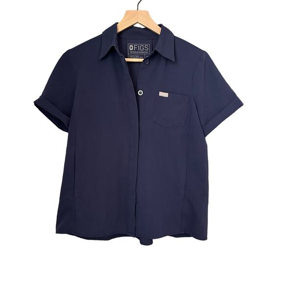 Figs Other - Figs Scrubs Womens Top Technical Collection Button Up 2
 Pocket Nursing Medical
